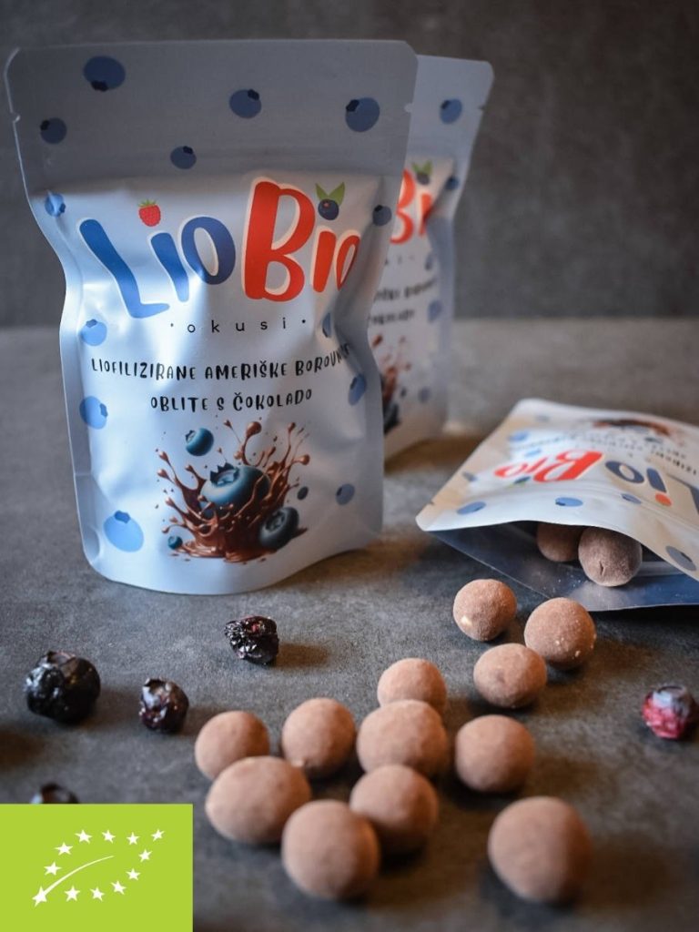 Liobio Okusi liofilizirane borovnice s čokolado